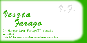 veszta farago business card